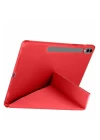 Samsung Galaxy X610 Tab S9 FE Plus 12.4 Kılıf Kalemlikli Mars Tablet Kılıfı - Kırmızı