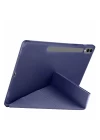 Samsung Galaxy X610 Tab S9 FE Plus 12.4 Kılıf Kalemlikli Mars Tablet Kılıfı - Lacivert