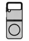 Samsung Galaxy Z Flip 4 Kılıf Blur Fold Magsafe Kapak - Mat Siyah