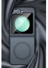 Samsung Galaxy Z Flip 6 Kılıf Blur Fold Magsafe Kapak - Siyah