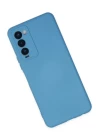 Tecno Camon 18 Kılıf Nano içi Kadife Silikon - Mavi