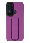 Tecno Pova Neo Kılıf Mega Standlı Silikon - Mor