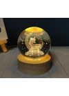 Unicorn Tasarımlı Işıklı Cam Küre Cap 6 Cm Kod 54