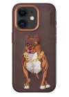 Venco iPhone 11 Perma Desenli Kapak - Kahverengi