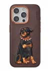Venco iPhone 14 Pro Max Perma Desenli Kapak - Koyu Kahve
