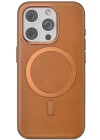 Venco iPhone 15 Pro Max Puskas Magsafe Kapak - Açık Kahve