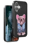 Venco iPhone 16 Cute Desenli Kapak - Siyah
