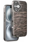 Venco iPhone 16 Wave Kapak - Kahverengi