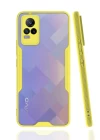 Vivo V21e Kılıf Platin Silikon - Sarı
