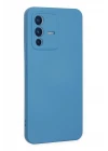 Vivo V23 5G Kılıf Nano içi Kadife Silikon - Mavi