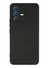 Vivo V23 5G Kılıf Nano içi Kadife Silikon - Siyah