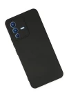 Vivo V23 5G Kılıf Nano içi Kadife Silikon - Siyah