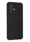 Vivo V23 5G Kılıf Nano içi Kadife Silikon - Siyah