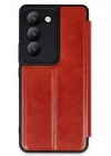 Vivo V30 Lite 4G Kılıf Flip Cover - Kırmızı