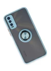 Vivo Y11S Kılıf Montreal Yüzüklü Silikon Kapak - Buz Mavi