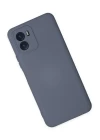 Vivo Y15S Kılıf Nano içi Kadife Silikon - Gri