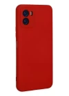 Vivo Y15S Kılıf Nano içi Kadife Silikon - Kırmızı