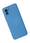 Vivo Y15S Kılıf Nano içi Kadife Silikon - Mavi