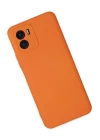 Vivo Y15S Kılıf Nano içi Kadife Silikon - Turuncu