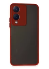Vivo Y17S Kılıf Montreal Silikon Kapak - Kırmızı