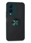 Vivo Y17S Kılıf Montreal Yüzüklü Silikon Kapak - Yeşil