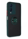 Vivo Y17S Kılıf Montreal Yüzüklü Silikon Kapak - Yeşil