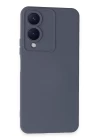 Vivo Y17S Kılıf Nano içi Kadife Silikon - Gri