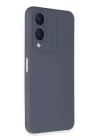 Vivo Y17S Kılıf Nano içi Kadife Silikon - Gri
