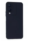 Vivo Y17S Kılıf Nano içi Kadife Silikon - Lacivert