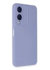 Vivo Y17S Kılıf Nano içi Kadife Silikon - Lila