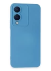 Vivo Y17S Kılıf Nano içi Kadife Silikon - Mavi