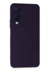 Vivo Y17S Kılıf Nano içi Kadife Silikon - Mor