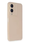 Vivo Y17S Kılıf Nano içi Kadife Silikon - Pudra