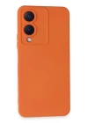 Vivo Y17S Kılıf Nano içi Kadife Silikon - Turuncu