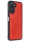 Vivo Y18 Kılıf Aras Deri Kapak - Kırmızı