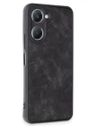 Vivo Y18 Kılıf Aras Deri Kapak - Siyah