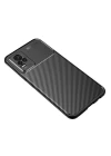 Vivo Y21S Kılıf Auto Focus Karbon Kapak - Siyah