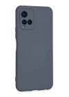 Vivo Y21S Kılıf Nano içi Kadife Silikon - Gri