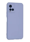 Vivo Y21S Kılıf Nano içi Kadife Silikon - Lila