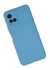 Vivo Y21S Kılıf Nano içi Kadife Silikon - Mavi