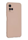 Vivo Y21S Kılıf Nano içi Kadife Silikon - Pudra