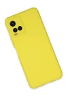 Vivo Y21S Kılıf Nano içi Kadife Silikon - Sarı