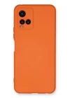 Vivo Y21S Kılıf Nano içi Kadife Silikon - Turuncu