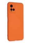 Vivo Y21S Kılıf Nano içi Kadife Silikon - Turuncu