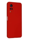 Vivo Y53S Kılıf Nano içi Kadife Silikon - Kırmızı