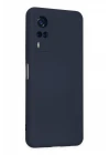 Vivo Y53S Kılıf Nano içi Kadife Silikon - Lacivert