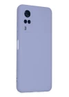 Vivo Y53S Kılıf Nano içi Kadife Silikon - Lila