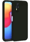 Vivo Y53S Kılıf Nano içi Kadife Silikon - Siyah