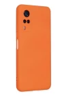 Vivo Y53S Kılıf Nano içi Kadife Silikon - Turuncu