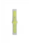 Watch 20mm Spor Delikli Kordon - Gri-Yeşil